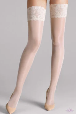Wolford Satin Touch 20 Stay Ups -Mayfair Stockings 21223 1001 100 005 B M MP