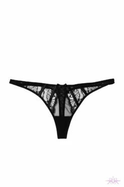 Playful Promises Fallon Thong -Mayfair Stockings FallonBlackLaceThong Mayfair Stockings 1