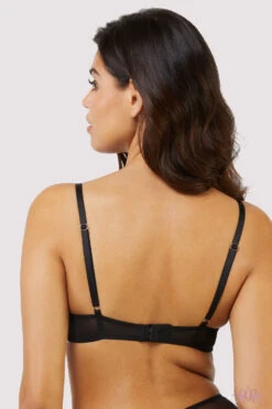 Playful Promises Fallon Quarter Cup Bra -Mayfair Stockings FallonBlackQuarterCupLaceBalconetteBra Mayfair Stockings 32