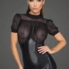 Noir Handmade Minidress With Tulle -Mayfair Stockings Mayfair Stockings 14