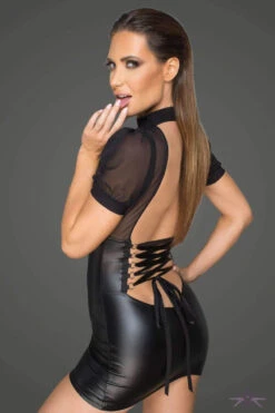 Noir Handmade Minidress With Tulle -Mayfair Stockings Mayfair Stockings 15