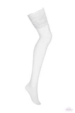 Obsessive Deep Lace White Stockings -Mayfair Stockings Mayfair Stockings Obsessive 810 STO 2 packshot