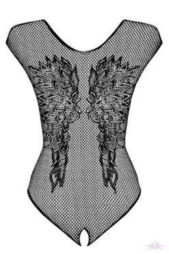 Obsessive Wing Motif Fishnet Bodysuit -Mayfair Stockings Mayfair Stockings obsessive b112 teddy back