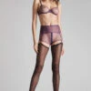 Maison Close L'Amoureuse Violet Orchid Shorty With Suspenders