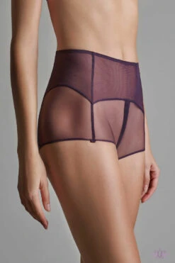 Maison Close L'Amoureuse Violet Orchid Shorty With Suspenders -Mayfair Stockings Mayfair Stockings560700 l amoureuse pourpre 0155 5 2000x2000 6
