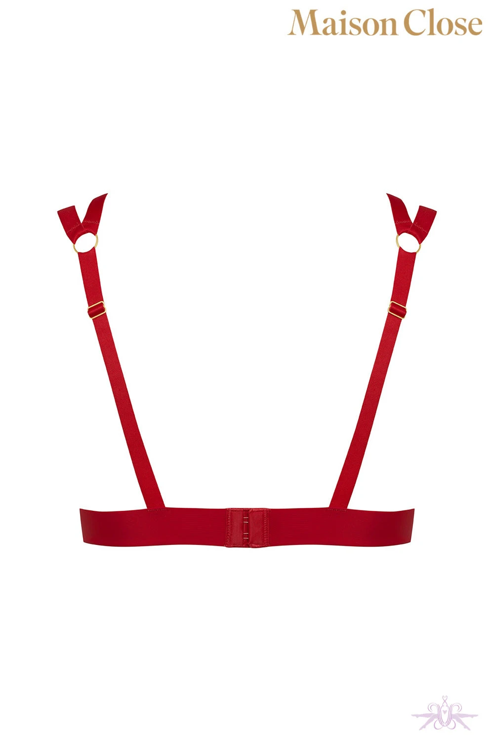 Maison Close Tapage Nocturne Red Cupless Triangle Bra 11 Maison Close Tapage Nocturne Red Cupless Triangle Bra - Image 9