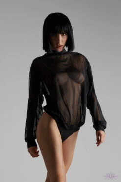 Maison Close Pure Tentation Sheer Black Bomber Jacket -Mayfair Stockings Mayfair Stockings608809 pure tentation noir 2049 2560x3840 crop center 73