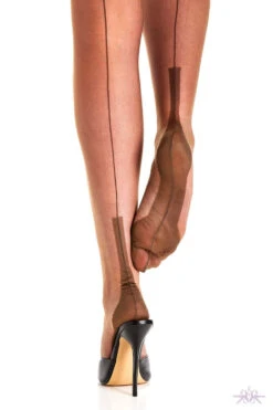 Gio Susan Heel Fully Fashioned Stockings -Mayfair Stockings Mayfair StockingsChocolate Susan 1 10