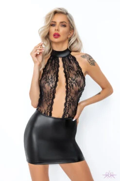 Noir Handmade Boudoir Stories Mini Lace Dress 7 Noir Handmade Boudoir Stories Mini Lace Dress -Mayfair Stockings Mayfair StockingsF279 BOX 38