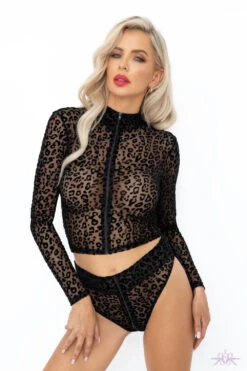 Noir Handmade Boudoir Stories Sheer Jacket -Mayfair Stockings Mayfair StockingsF289 BOX 56