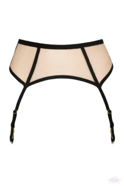 Atelier Amour Insoutenable Legerete Nude/Black Suspender Belt -Mayfair Stockings Mayfair StockingsIL62 KFRONT 8