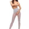 MissO Shiny Open Crotch Seamless Grey Tights -Mayfair Stockings Mayfair StockingsIMG 0373 1