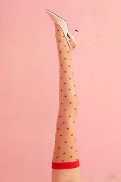 Fiore Love Booster Stockings -Mayfair Stockings Mayfair StockingsLOVEBOOSTER red 17