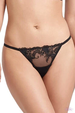 Bluebella Marseille Black Bikini Brief -Mayfair Stockings Mayfair StockingsMarseilleBraandThong Black Front 1