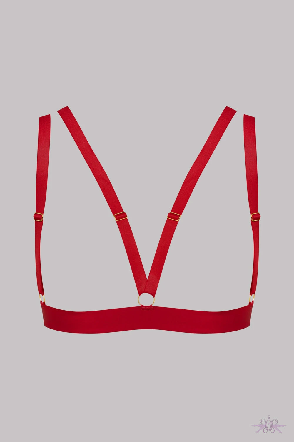 Maison Close Tapage Nocturne Red Cupless Triangle Bra 15 Maison Close Tapage Nocturne Red Cupless Triangle Bra - Image 13
