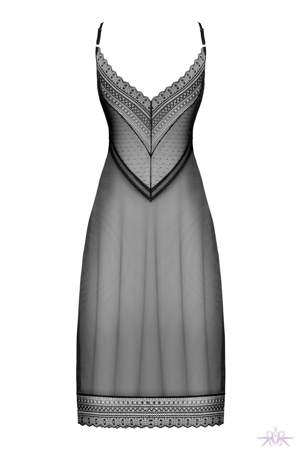 Obsessive Black Estiqua Long Chemise 7 Obsessive Black Estiqua Long Chemise - Image 5