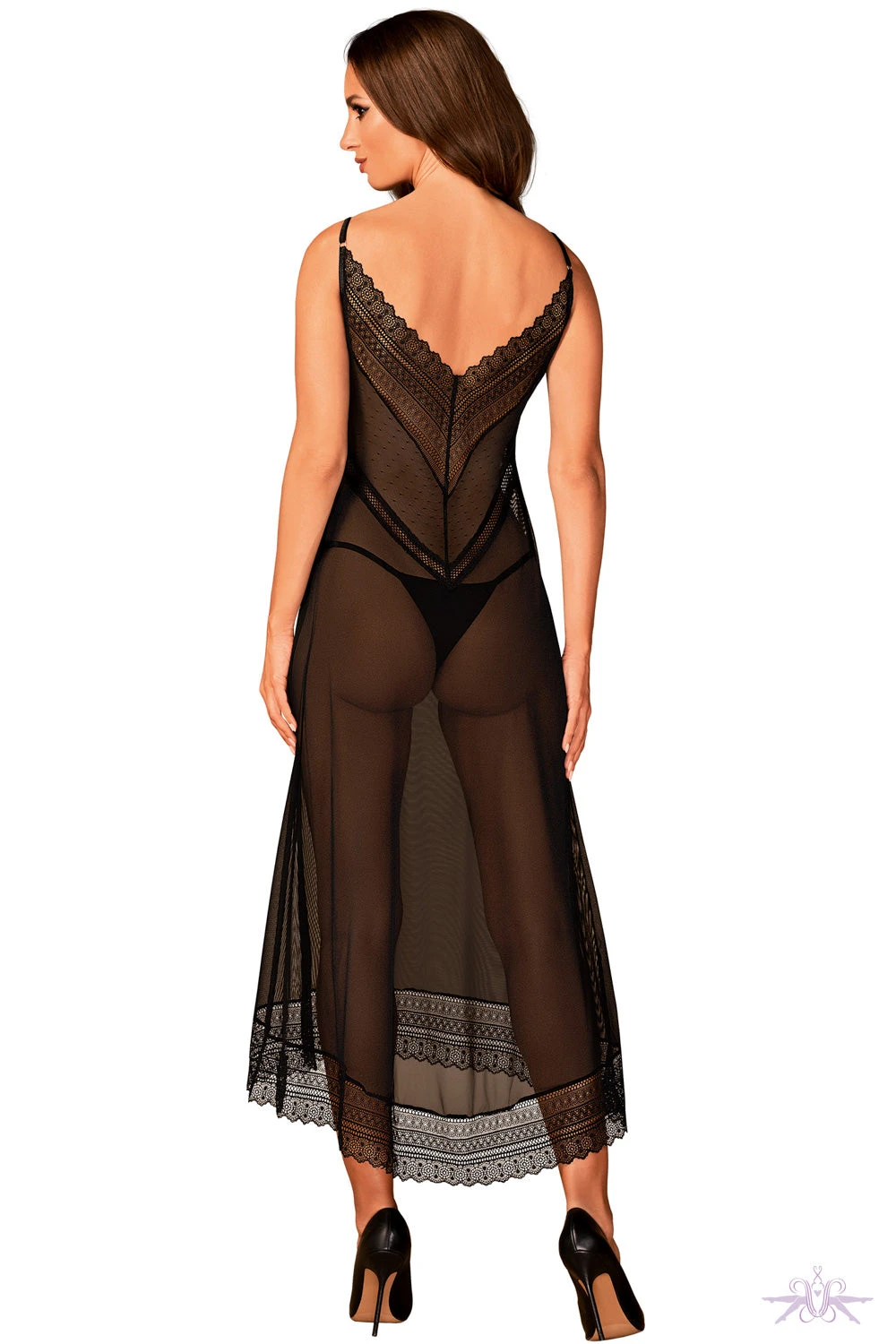 Obsessive Black Estiqua Long Chemise 4 Obsessive Black Estiqua Long Chemise - Image 2