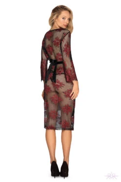 Obsessive Redessia Lace Peignoir -Mayfair Stockings Mayfair StockingsObsessive redessia peignoir back 3 27