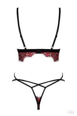 Obsessive Redessia Two Piece Set -Mayfair Stockings Mayfair StockingsObsessive redessia top thong back packshot 38