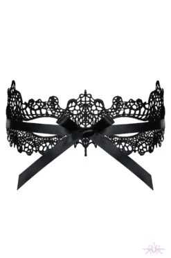 Obsessive Black Lace Mask -Mayfair Stockings Mayfair StockingsObsessive A701 back packshot 1