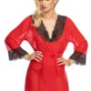 Irall Oriana Red Dressing Gown 2 Irall Oriana Red Dressing Gown -Mayfair Stockings Mayfair StockingsOrianadressinggownred 1