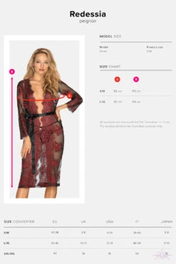 Obsessive Redessia Lace Peignoir -Mayfair Stockings Mayfair StockingsRedessia peignoir 31