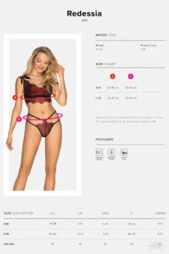 Obsessive Redessia Two Piece Set -Mayfair Stockings Mayfair StockingsRedessia top thong 32