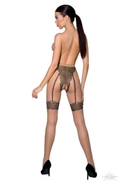 Passion Beige Open Faux Suspender Tight -Mayfair Stockings Mayfair StockingsTiopen016beigebackcopy kopia 18