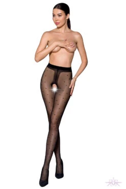 Passion Black Sheer Open Dotty Tight -Mayfair Stockings Mayfair StockingsTiopen018blackcopy kopia 21