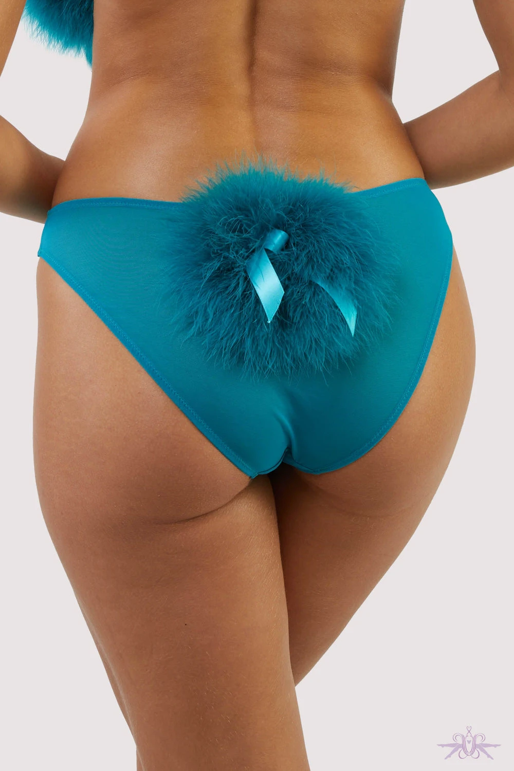 Playful Promises Bettie Page Powder Puff Teal Brief 4 Playful Promises Bettie Page Powder Puff Teal Brief - Image 2