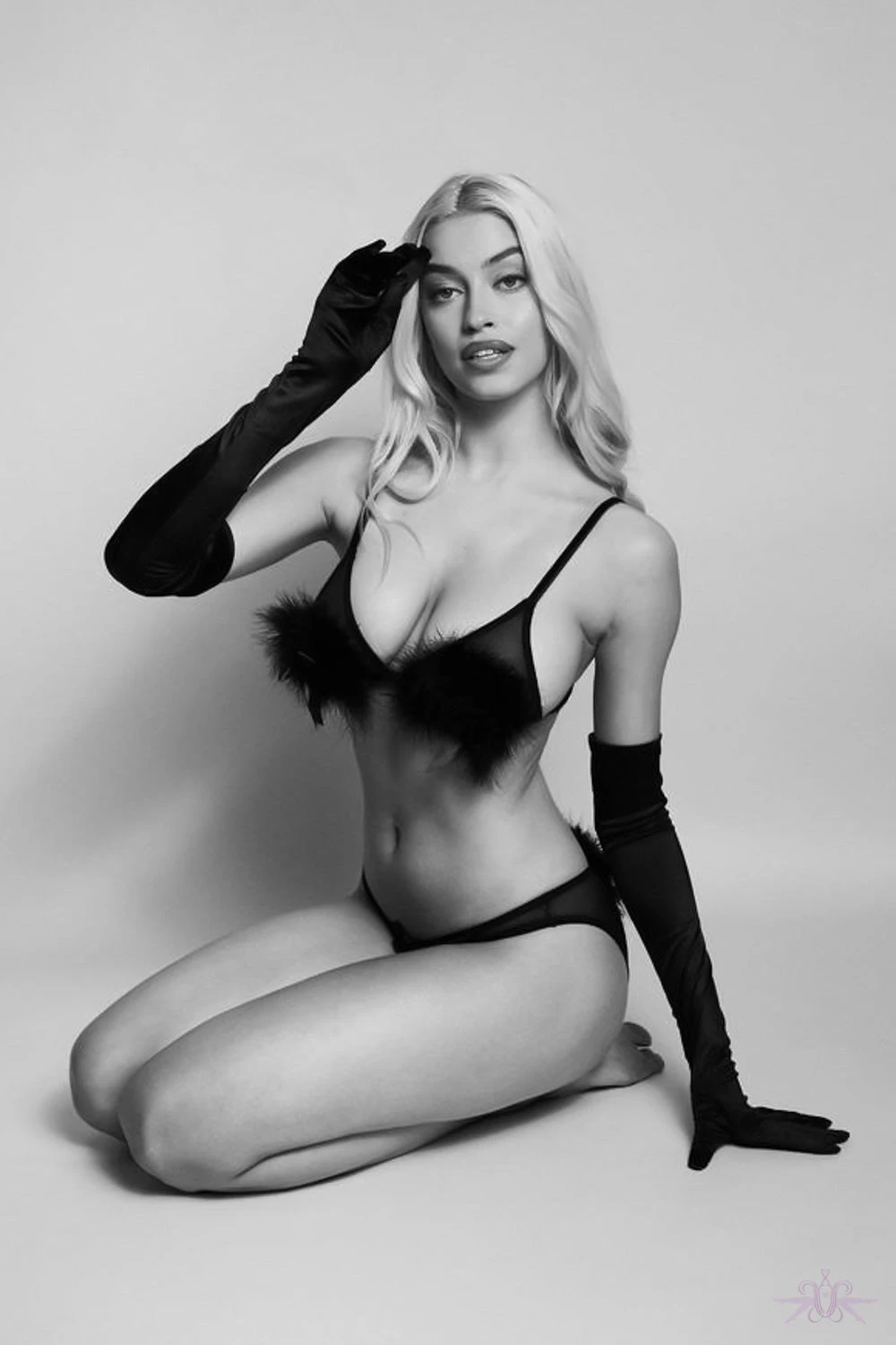 Playful Promises Bettie Page Powder Puff Triangle Bra Black 4 Playful Promises Bettie Page Powder Puff Triangle Bra Black - Image 2