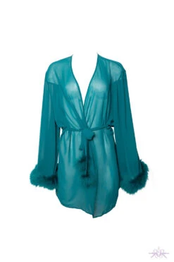 Playful Promises Bettie Page Feather Trim Teal Robe 8 Playful Promises Bettie Page Feather Trim Teal Robe -Mayfair Stockings Mayfair Stockingsbettie page lingerie nightwear teal feather trim robe 30498619981872 2000x 4
