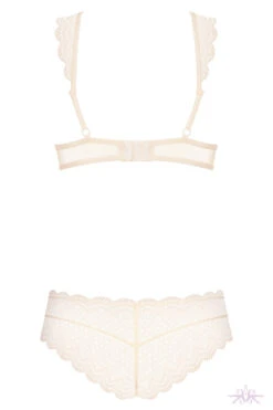 Obsessive Pearl Halter Neck Lace 2 Piece Set -Mayfair Stockings Mayfair Stockingsobsessive 857 set 2 back packshot 18