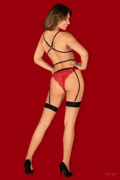 Obsessive Mettia Red Three Piece Set -Mayfair Stockings Mayfair Stockingszdj glowne obsessive mettia set back 48